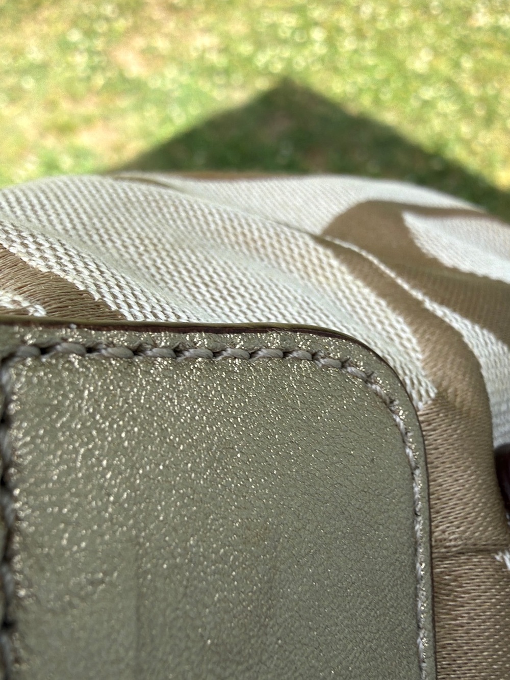 Coach Beige Signature Canvas Hobo Shoulder Bag - Picture 8 of 16